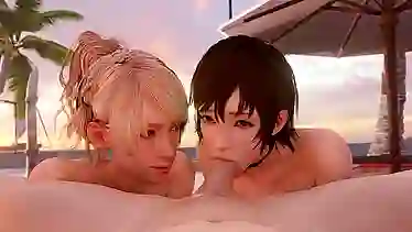 Красотки из Final Fantasy щеголяют титьками роскошными и стонут от членов