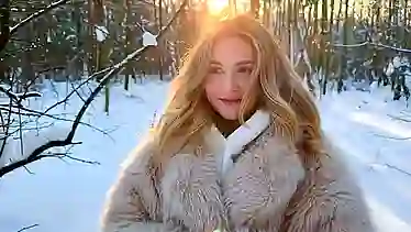 Заблудилась в лесу, набрела на хижину, отогрелась и отблагодарила сексом классным